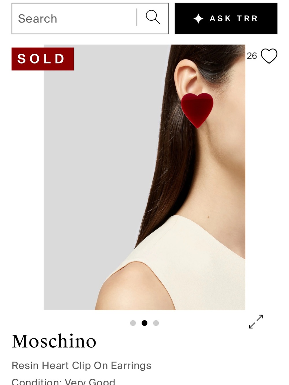 Moschino Red Heart Clip-On Earrings